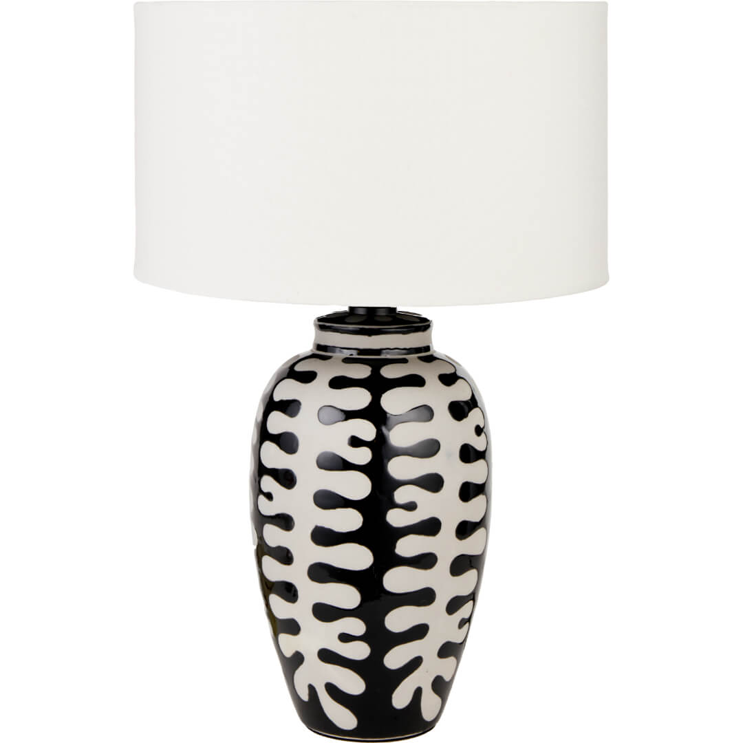Elkorn Black and White Ceramic Table Lamp