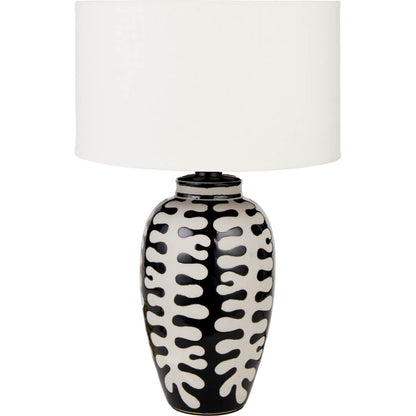 Elkorn Black and White Ceramic Table Lamp