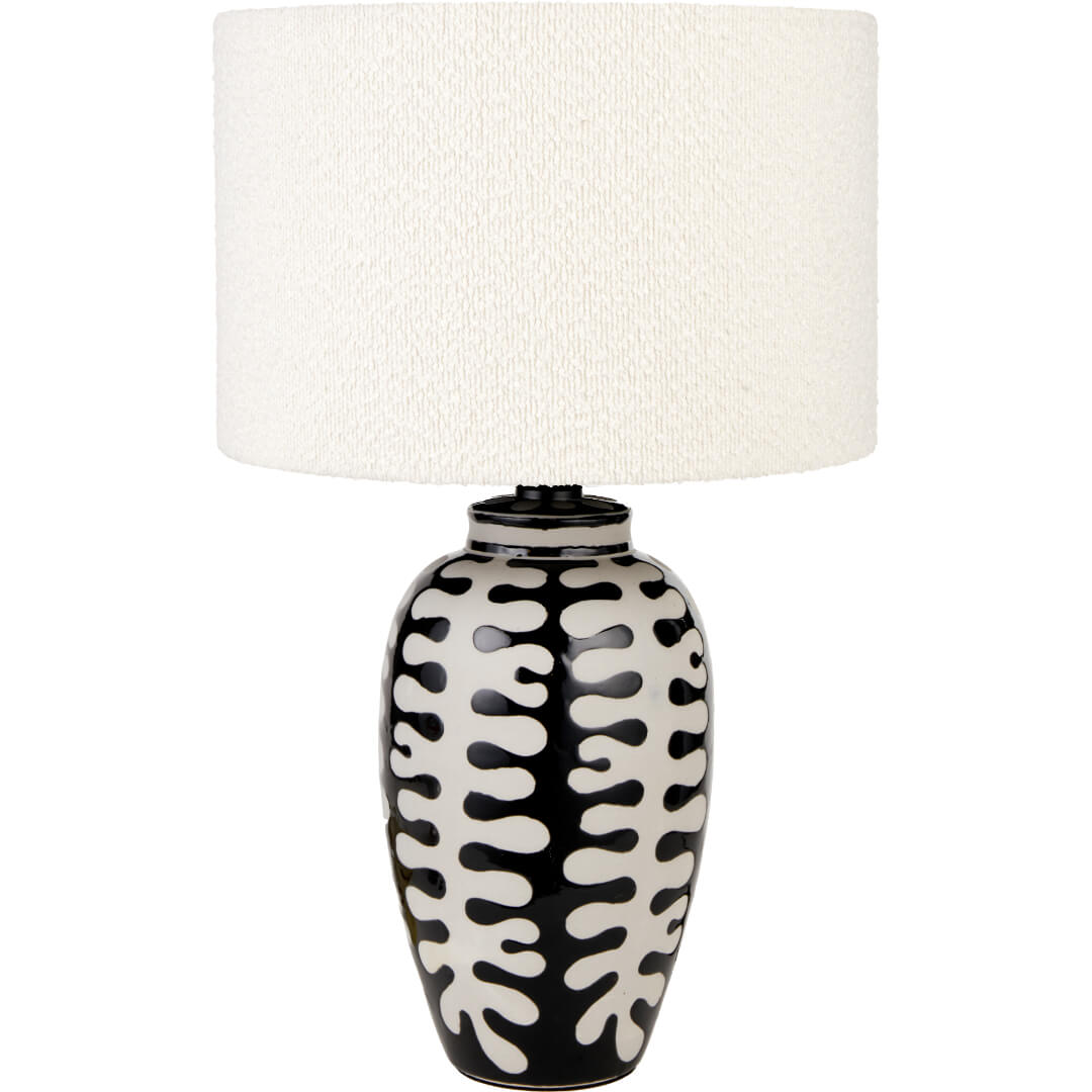 Elkorn Black and White Ceramic Table Lamp