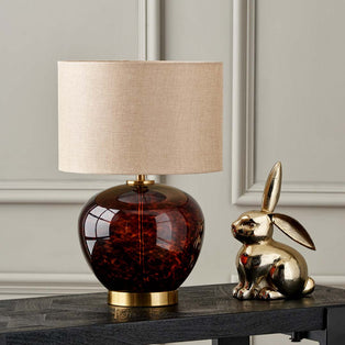 Lucien Short Tortoise Glass Table Lamp