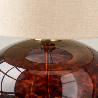 Lucien Short Tortoise Glass Table Lamp