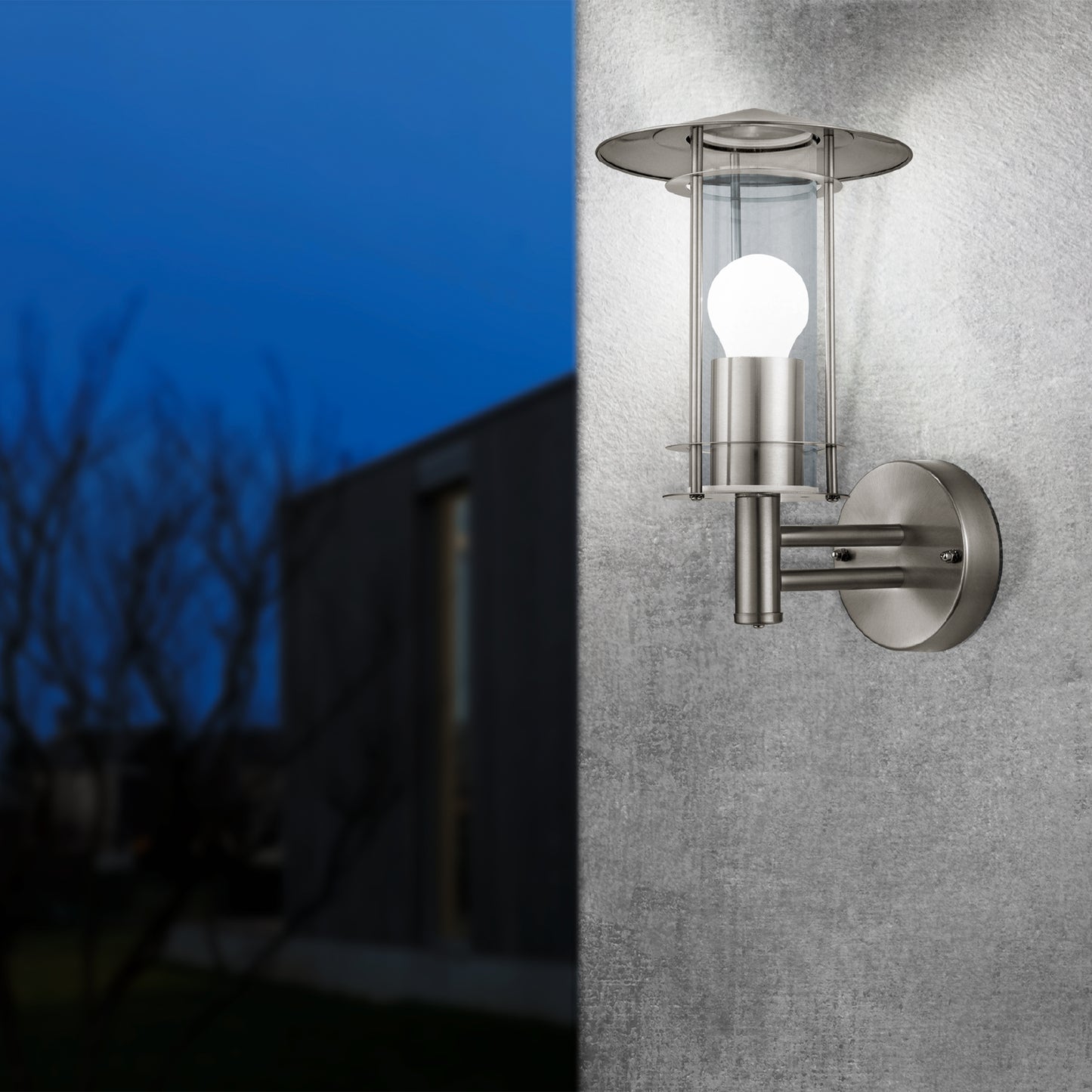 Lisio Silver Outdoor Wall Light
