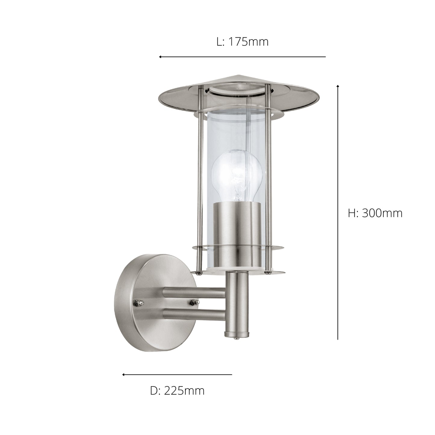 Lisio Silver Outdoor Wall Light