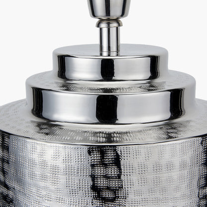Zuri Large Silver Metal Pot Table Lamp