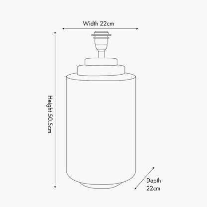 Zuri Large Silver Metal Pot Table Lamp