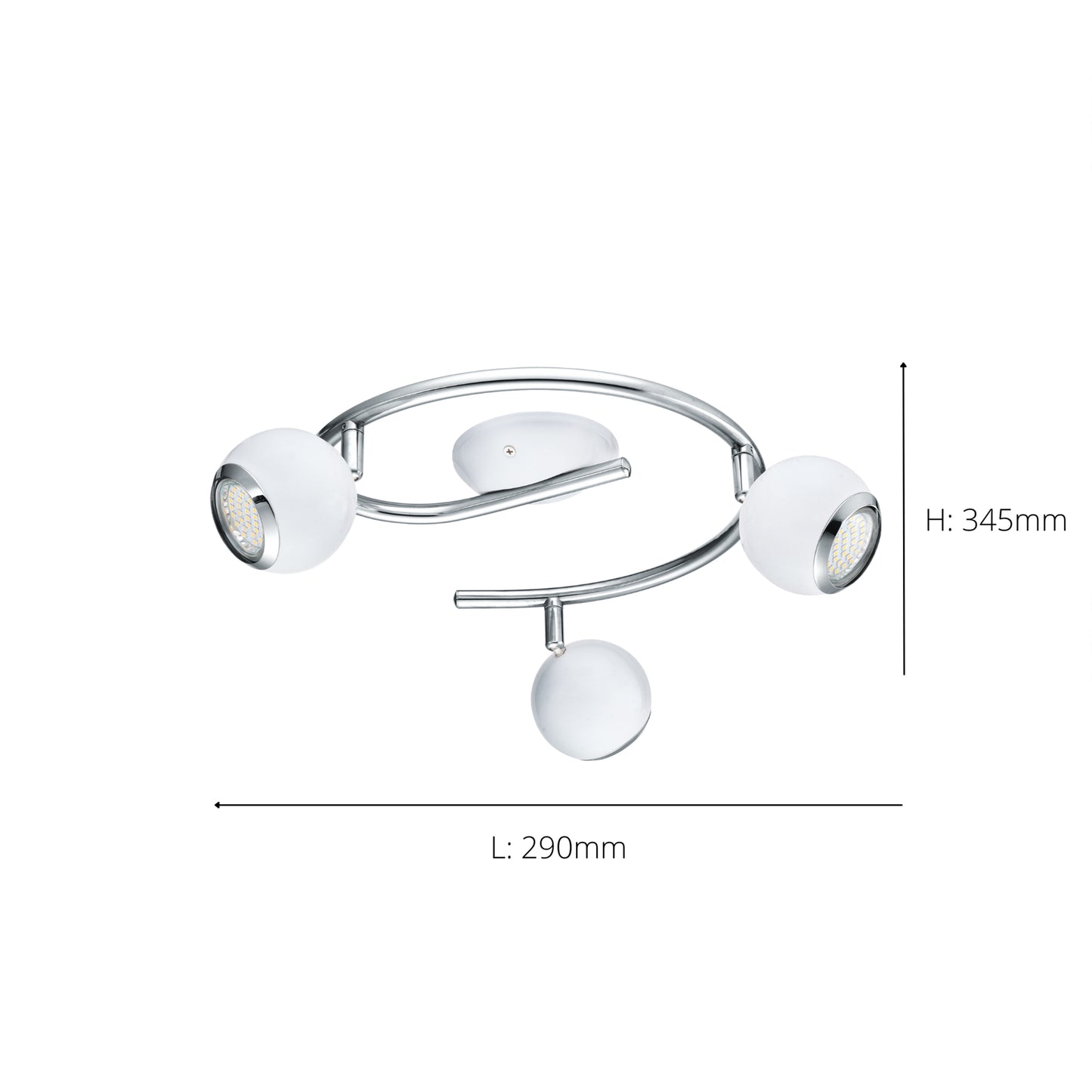 Bimeda 3-Light White LED Spotlight