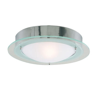 Flush Bathroom Ceiling Light Polished Chrome 30cm