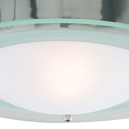 Flush Bathroom Ceiling Light Polished Chrome 30cm