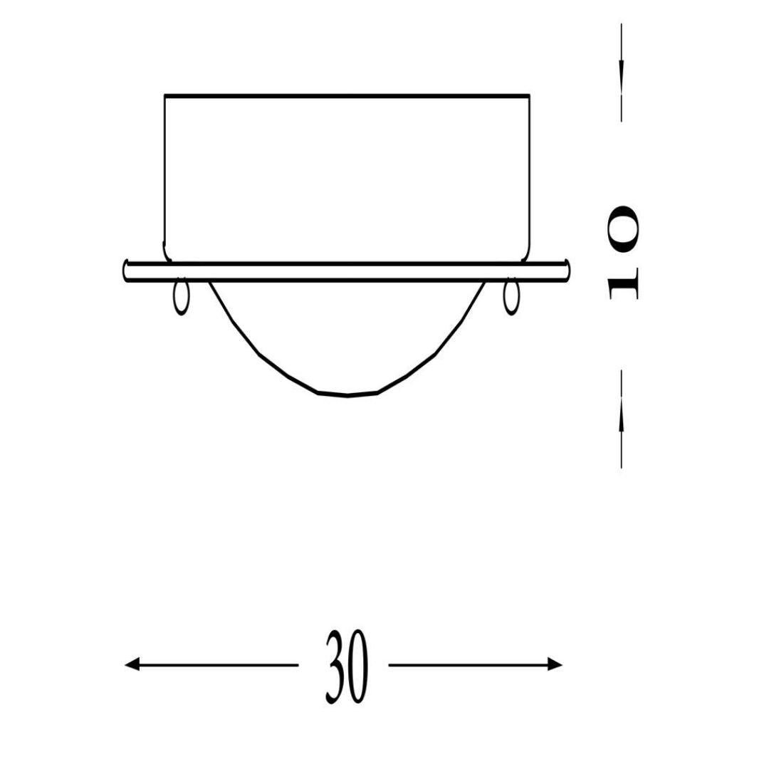 Flush Bathroom Ceiling Light Polished Chrome 30cm