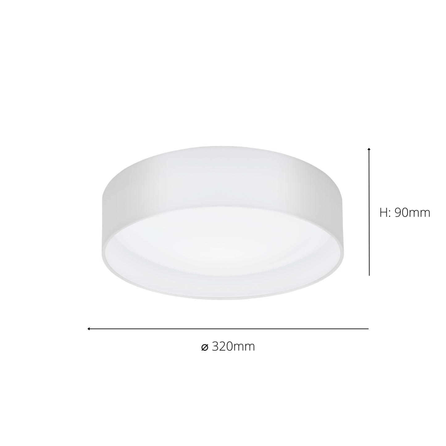 Pasteri 3-Light White LED Flush Ceiling Light