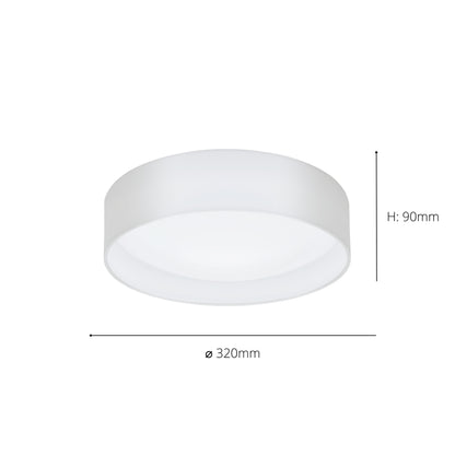 Pasteri 3-Light White LED Flush Ceiling Light
