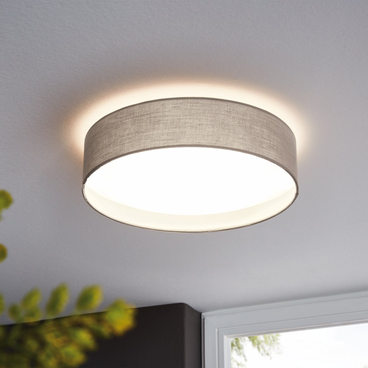 Pasteri 3-Light Taupe LED Flush Ceiling Light