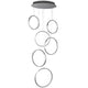 Rings LED 6 Light Ceiling Light Polished Chrome
