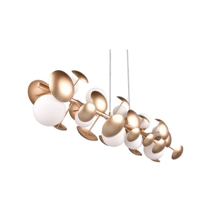 Bubble 10 Light Gold Ceiling Pendant