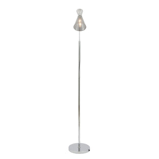 Monroe Smoked Glass & Silver Task Floor Lamp