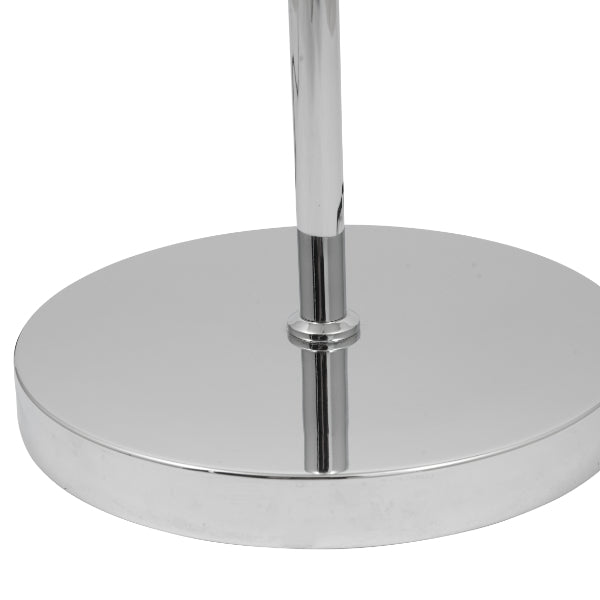 Monroe Smoked Glass & Silver Task Floor Lamp