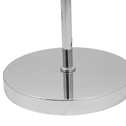 Monroe Smoked Glass & Silver Task Floor Lamp