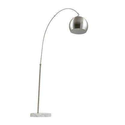 Feliciani Brushed Silver & Marble Task Floor Lamp