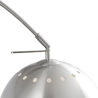 Feliciani Brushed Silver & Marble Task Floor Lamp