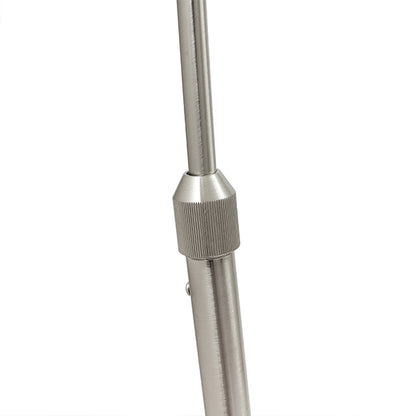 Feliciani Brushed Silver & Marble Task Floor Lamp