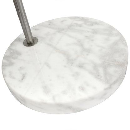 Feliciani Brushed Silver & Marble Task Floor Lamp
