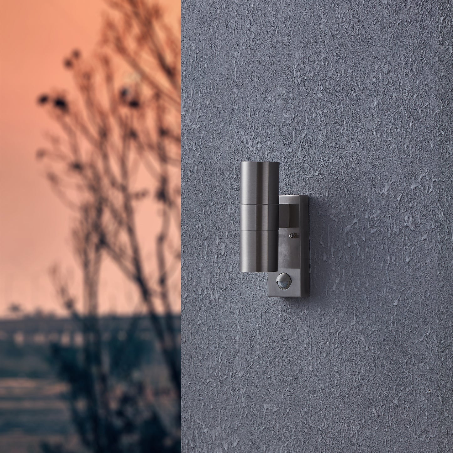 Riga 2-Light Silver LED Outdoor Wall Light