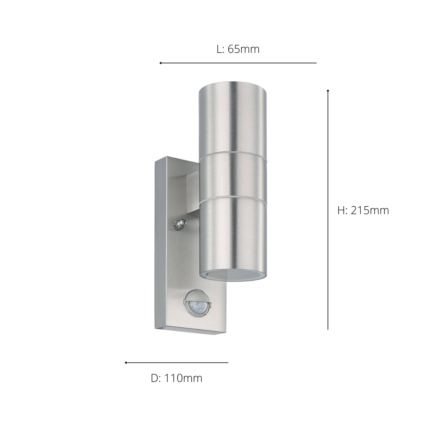 Riga 2-Light Silver LED Outdoor Wall Light