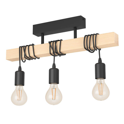 Townshend 3 Light Wooden Ceiling Light