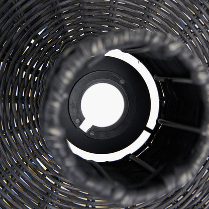 Casewell Black Rattan Dome Pendant Ceiling Light
