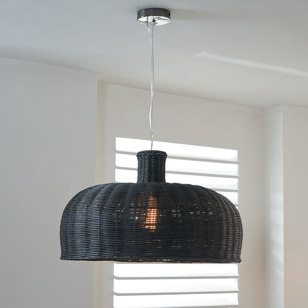 Casewell Rattan Dome Pendant Ceiling Light