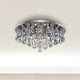 Hanna 8 Light Chrome & Crystal Flush Ceiling Light