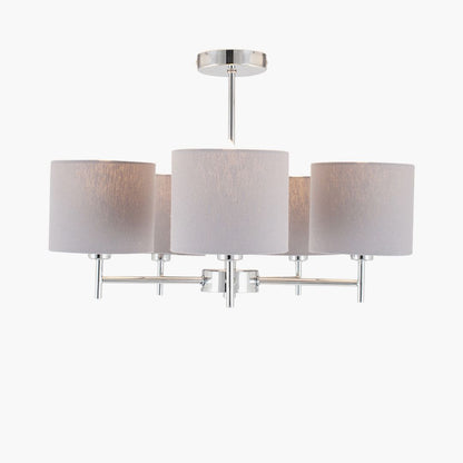 Plaza 5 Light Semi Flush Ceiling Light