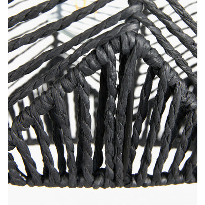 Sibuco Woven Paper Pendant in Black