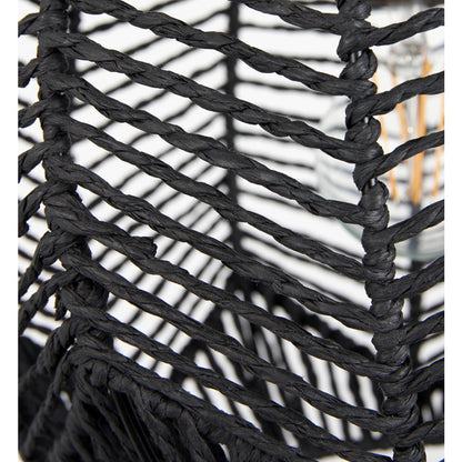 Sibuco Woven Paper Pendant in Black