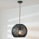 Sibuco Woven Paper Pendant in Black