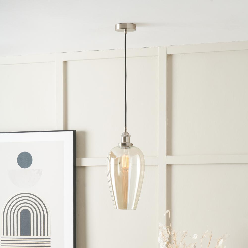 Clio Antique Silver Ceiling Pendant