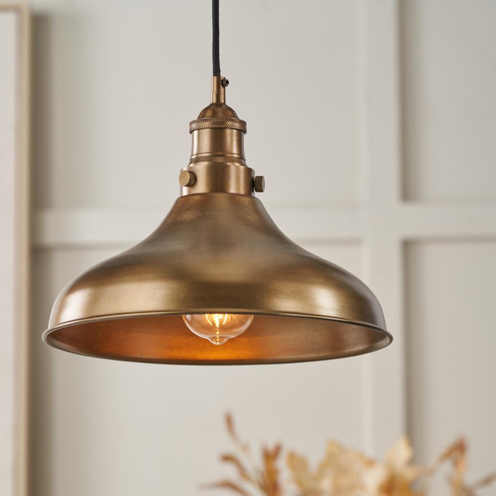 Ellis Antique Brass Ceiling Pendant