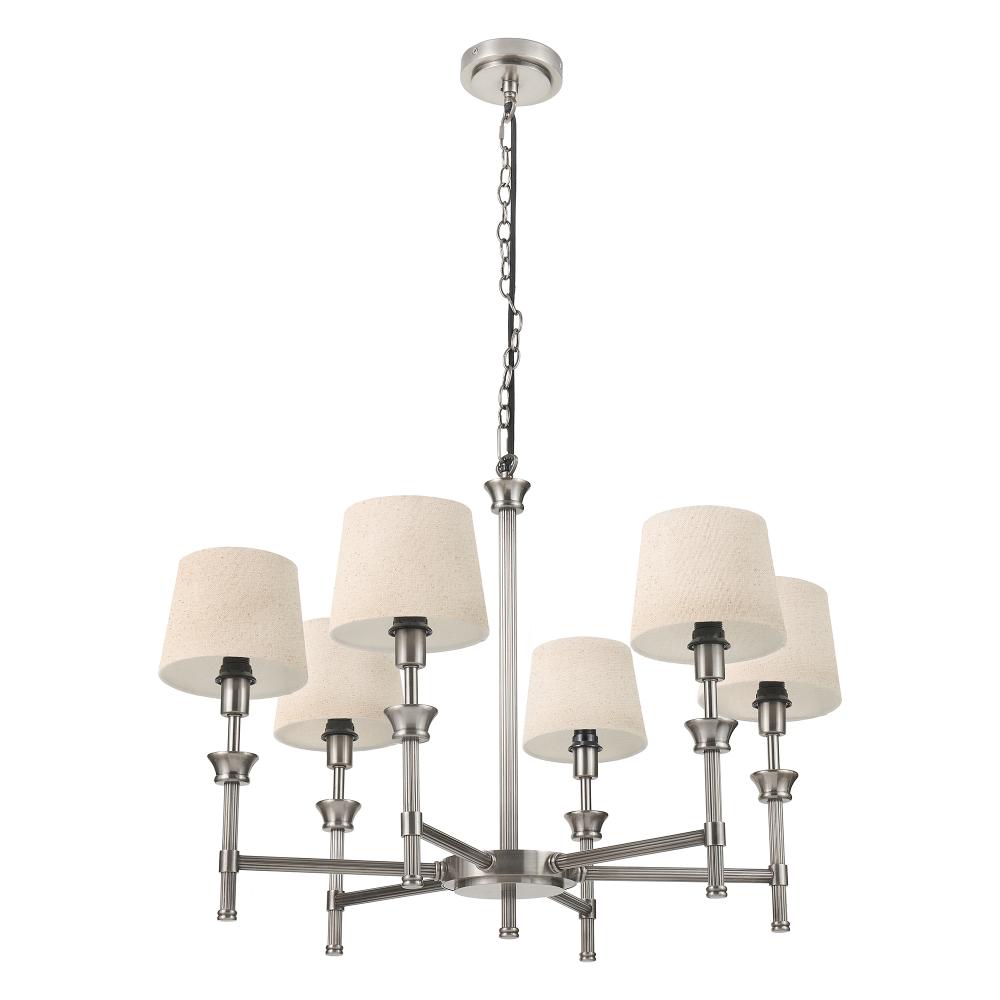 Salvatore 6-Light Antique Silver Chandelier