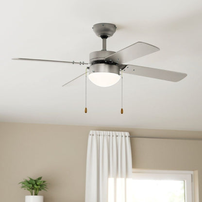 Gelsina Satin Nickel Ceiling Fan Light