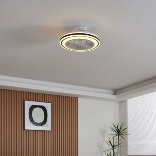 Almeria White & Black LED Ceiling Fan Light