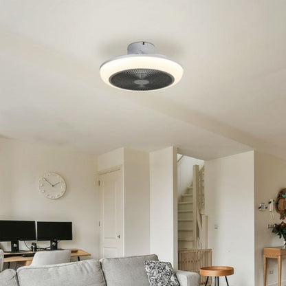 Sayulita White & Grey LED Ceiling Fan Light