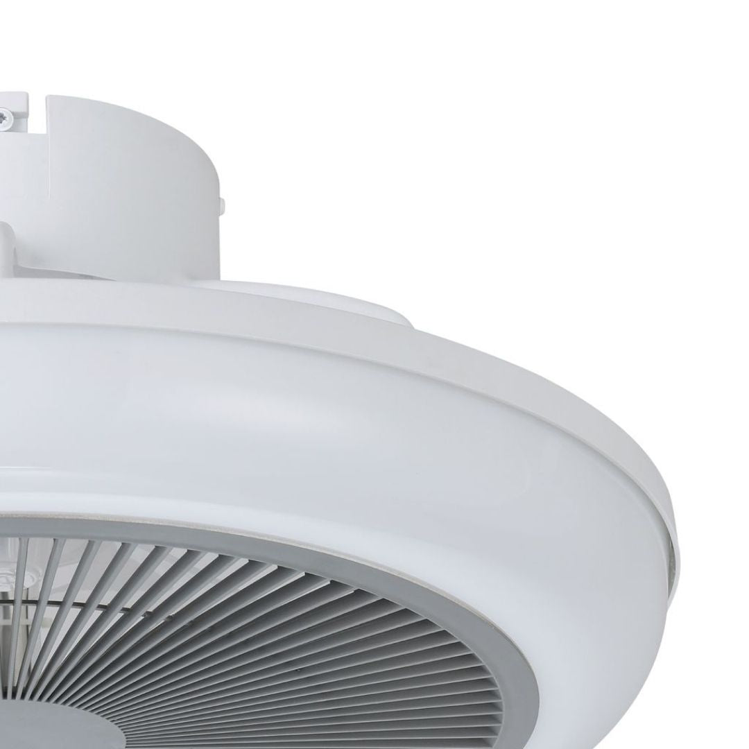 Sayulita White & Grey LED Ceiling Fan Light