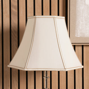 Lyla 25cm Bowed Hexagonal Lamp Shade Cream