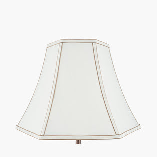 Lyla 40cm Bowed Hexagonal Lamp Shade Cream