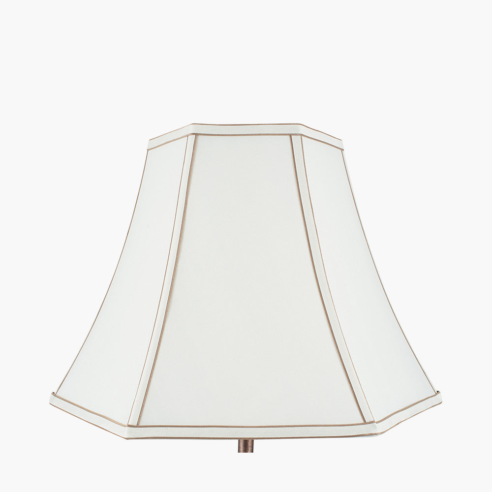 Lyla 40cm Bowed Hexagonal Lamp Shade Cream