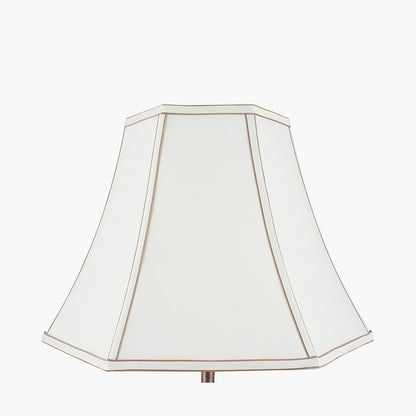 Lyla 40cm Bowed Hexagonal Lamp Shade Cream