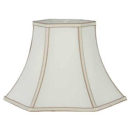 Lyla 40cm Bowed Hexagonal Lamp Shade Cream