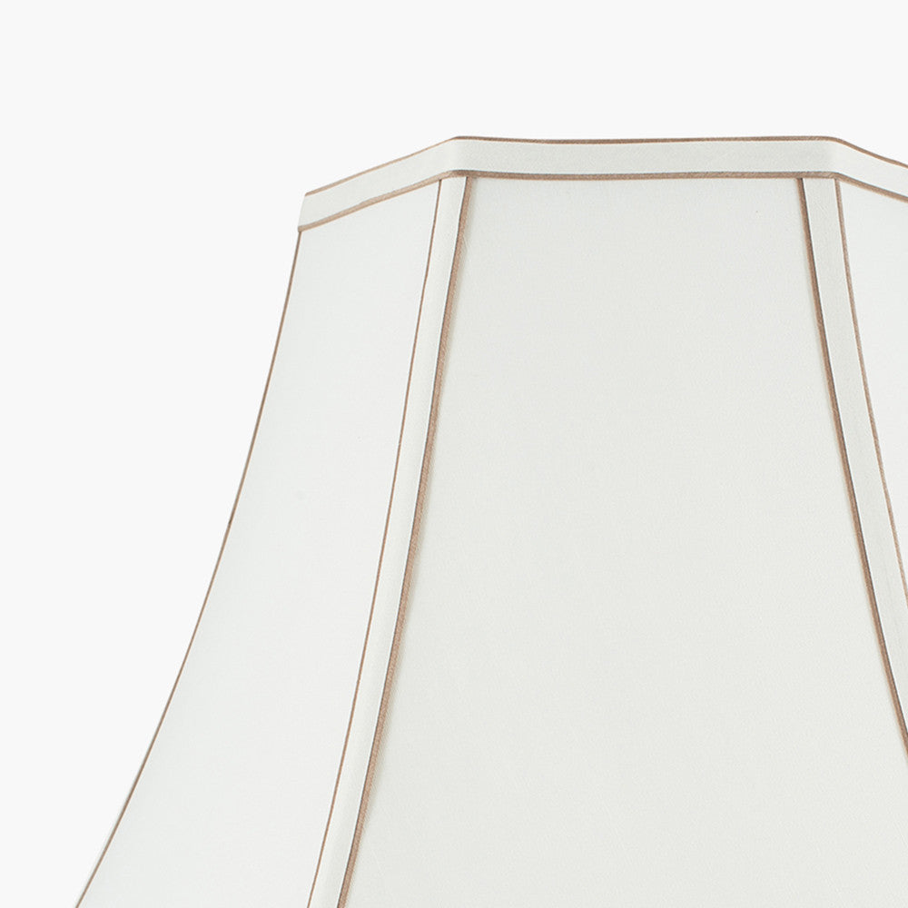 Lyla 40cm Bowed Hexagonal Lamp Shade Cream