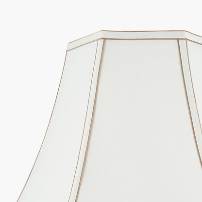Lyla 40cm Bowed Hexagonal Lamp Shade Cream
