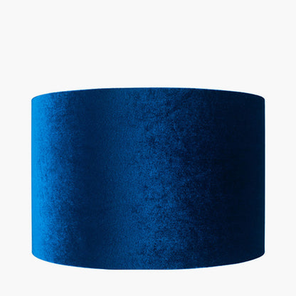 Bow 30cm Saphire Blue Velvet Cylinder Shade